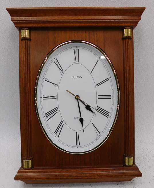 Bulova Quarts Wood Mantel Clock, I.O.B. image number 4
