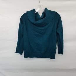 Anthropologie Teal Knit Cowl Neck Sweater WM Size SP