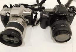 Minolta Brand Maxxum 4 and Maxxum HTsi Model 35mm Film Cameras (Set of 2) alternative image