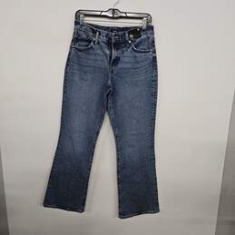 EXPRESS Blue Denim Mid Rise Bootcut Jeans