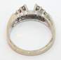 14K White Gold 0.15 CTTW Graduated Diamond Ring Setting- For Repair 4.3g image number 4