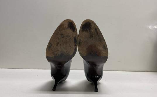 Stuart Weitzman Patent Leather Heel Pumps Black 7 image number 6