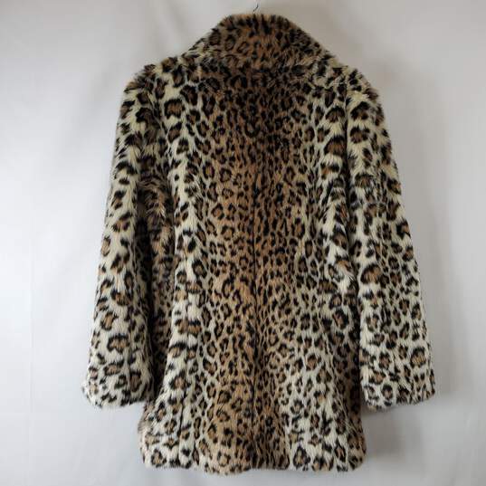 Joie Women's Cheetah Print Fur Coat SZ S NWT image number 2