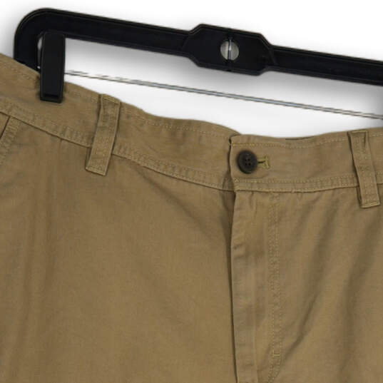 NWT Mens Tan Flat Front Slash Pocket Chino Shorts Size 35W  x 10.5 image number 3