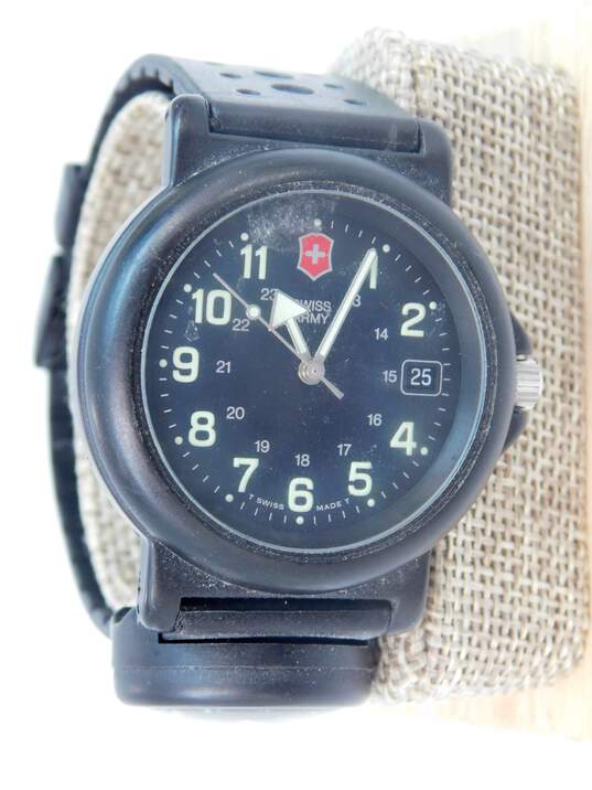 Swiss Army Brand Black Date Watch With Compass 42.6g image number 1