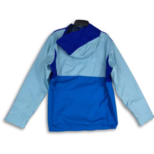 Columbia Mens Blue Hooded Long Sleeve Full-Zip Windbreaker Jacket Size Large image number 2