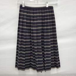 NWT VTG Jantzen WM's Dark Brown Striped Skirt Size 10 alternative image