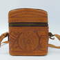 VNTG Handmade Leather Travel Bar Cognac & Whiskey Aztec Bag Made in Mexico image number 6