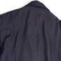 Mens Black Pinstripe Long Sleeve Notch Lapel Two Button Blazer Size 60R/54W image number 4