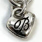 Designer Brighton Silver-Tone Chain Barrel Clasp Rhinestone Charm Bracelet image number 4