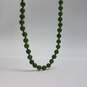 Vintage 14k Gold Clasp on Green Gemstone Beaded 17 3/4 Inch Necklace 22.5g image number 1