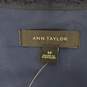 NWT Ann Taylor WM's Navy Blue Tweed Open Cropped Blazer w Fringe Trim Size M image number 4