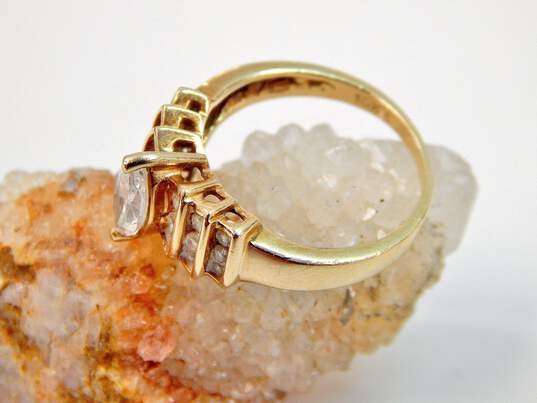10k Yellow Gold Marquise CZ Tiered Ring 3.4g image number 3