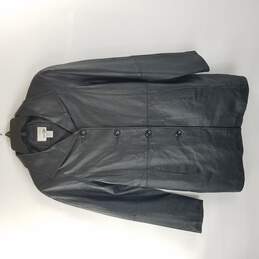 East 5th Women Black Leather Coat S NWT