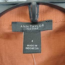 Ann Taylor Women Orange JumpSuit Sz 4 NWT alternative image