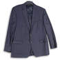 Mens Navy Blue Notch Lapel Single Breasted Two Button Blazer Size 44R image number 1