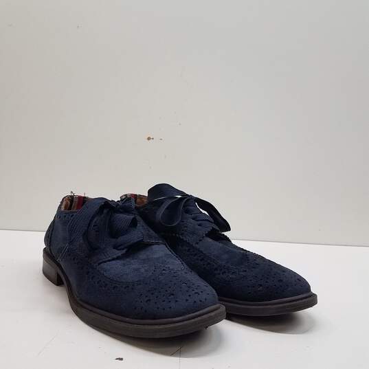 Tommy Hilfiger Suede Oxford Wingtip Shoes Navy 6.5 image number 3