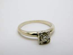 Vintage 14K White Gold 0.25 CT Diamond Solitaire Engagement Ring 2.7g