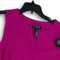 NWT Womens Purple V-Neck Sleeveless Knitted Pullover Blouse Top Size L image number 3