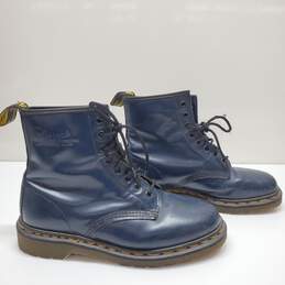 Dr. Martens Vintage Navy Blue Leather Boots Made in England Women's Size 9