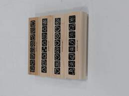 Bundle of Wood Block Scrapbooking Stamps alternative image