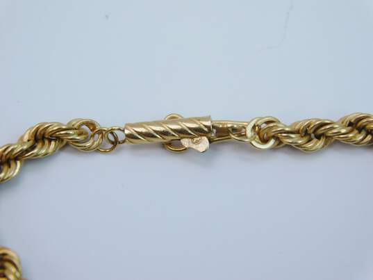 18K Gold Chunky Twisted Rope Chain Bracelet 8.0g image number 3