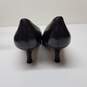 Ann Taylor Black Leather Pointed Toe Kitten Heels Size 8 image number 4