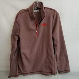 The North Face maroon fleece half zip pullover sweater men's S