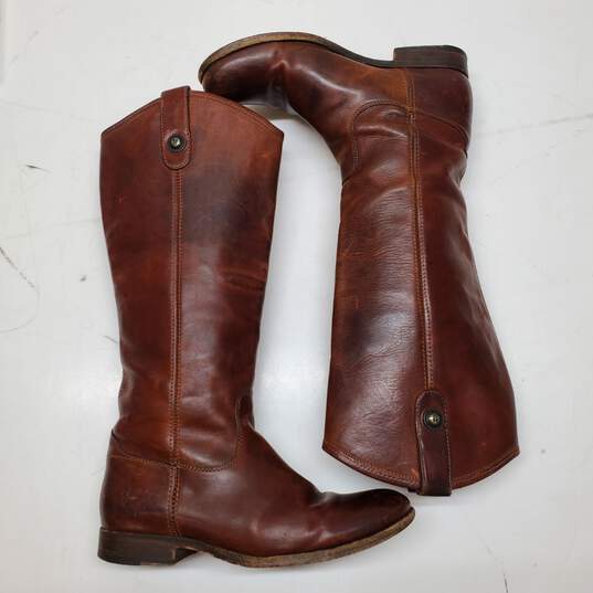 Frye Melissa Button Leather Riding Boots Size 7.5B image number 3