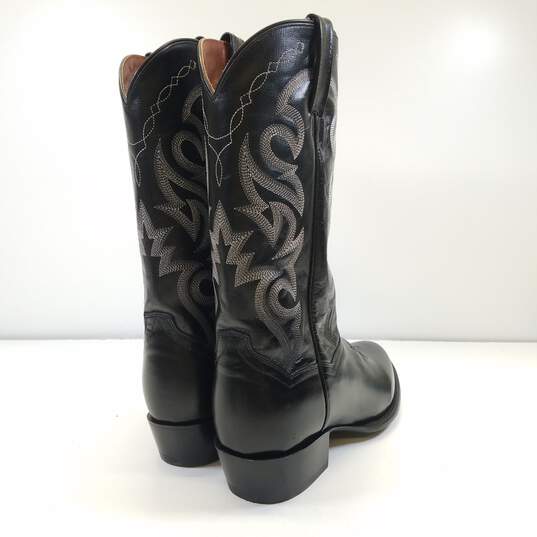 Dan Post 2110 R Black Leather Cowboy Western Boots Men's Size 9 EW image number 4