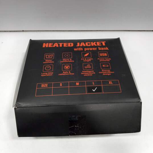 Women's Heated Black Jacket With Power Bank Size L IOB image number 2
