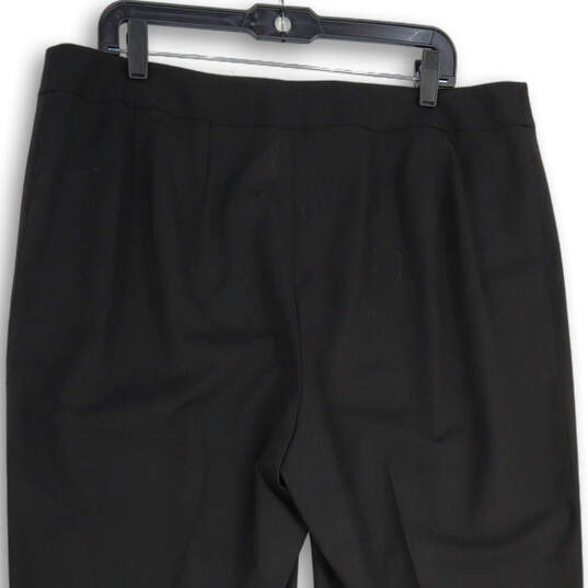 NWT Womens Black Pleated Front Straight Leg Dress Pants Size 16 W image number 4