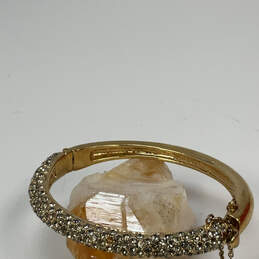 Designer J. Crew Gold-Tone Rhinestone Beaded Classic Bangle Bracelet
