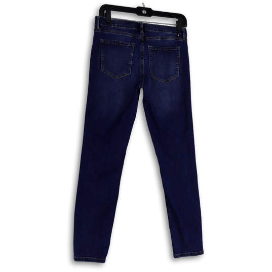 Womens Blue Denim Medium Wash Pockets Regular Fit Skinny Leg Jeans Size 8 image number 2