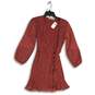 NWT Abercrombie & Fitch Womens Red Polka Dot Balloon Sleeve Wrap Dress Size S image number 1