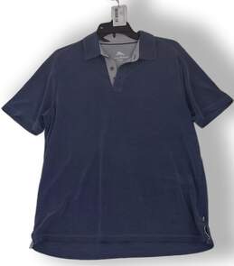 Men Blue Short Sleeve 2 Button Collared Pullover Polo Shirt Size Medium alternative image