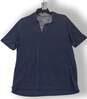 Men Blue Short Sleeve 2 Button Collared Pullover Polo Shirt Size Medium image number 2