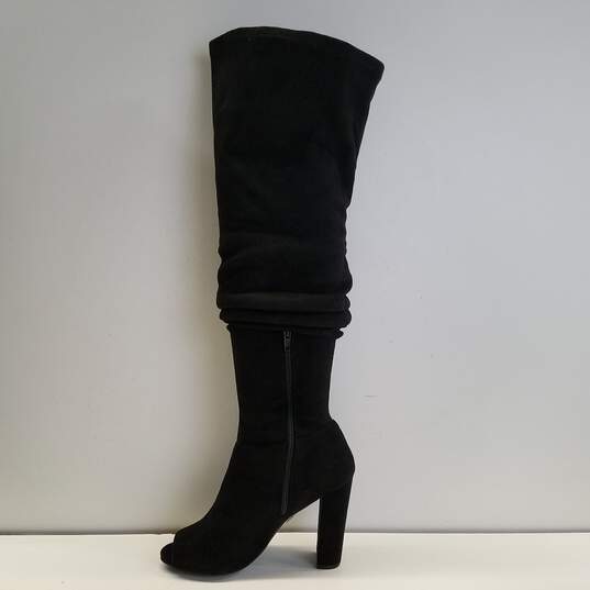 Wild Diva Lounge Women's Open Toe Boots Black Size 5.5 image number 2