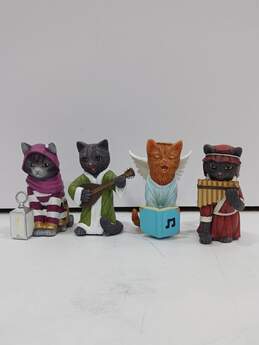 Hawthorne Village Inn Cat Purr-Fect Christmas Pageant Themed Figurine Bundle