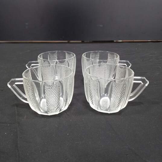 Vintage Set of Jeannette Glass Snack Plates & Cup image number 6