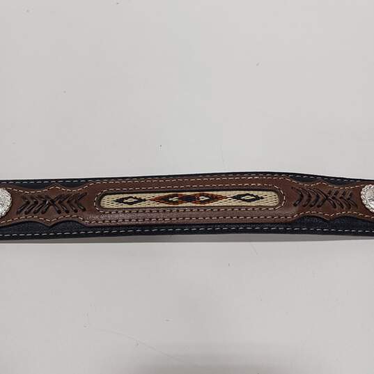 Nocona Black Leather Belt image number 4