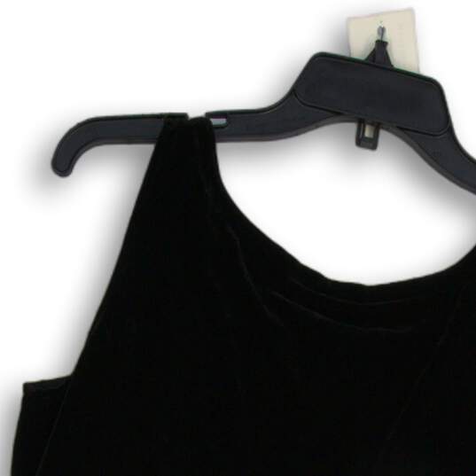 NWT Womens Black Sleeveless Round Neck Stretch Pullover Tank Top Size Medium image number 4