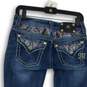Miss Me Womens Blue Denim Medium Wash 5-Pocket Design Straight Jeans Size 26 image number 4