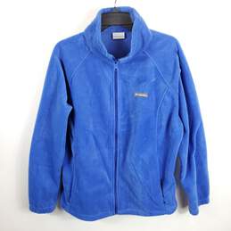 Columbia Women Blue Fleece Jacket 2X