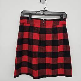 Red Plaid Mini Skirt alternative image