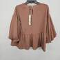 Brown Ruffled Blouse image number 2