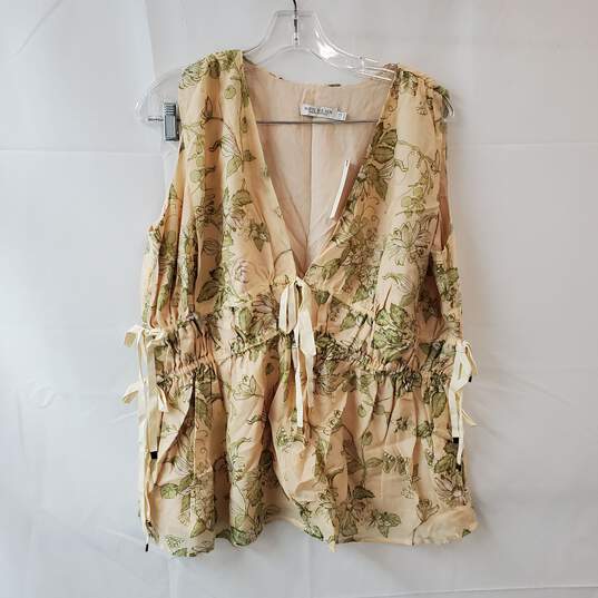 Size Medium Sleeveless Top with Floral/Butterfly Print - Tag Attached image number 1