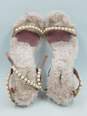 Authentic Miu Miu Pink Shearling Strappy Sandal W 7 image number 6