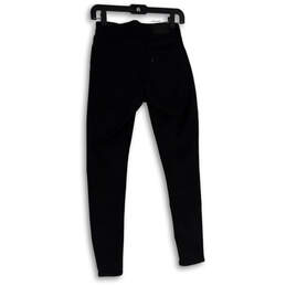 Womens Black Denim Dark Wash 5-Pocket Design Curvy Skinny Jeans Size 25 alternative image