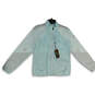 NWT Womens Blue Long Sleeve Mock Neck Full-Zip Windbreaker Jacket Size M image number 1